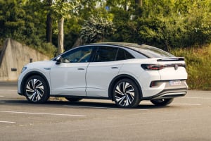 Side and rear angled view of Volkswagen ID 5